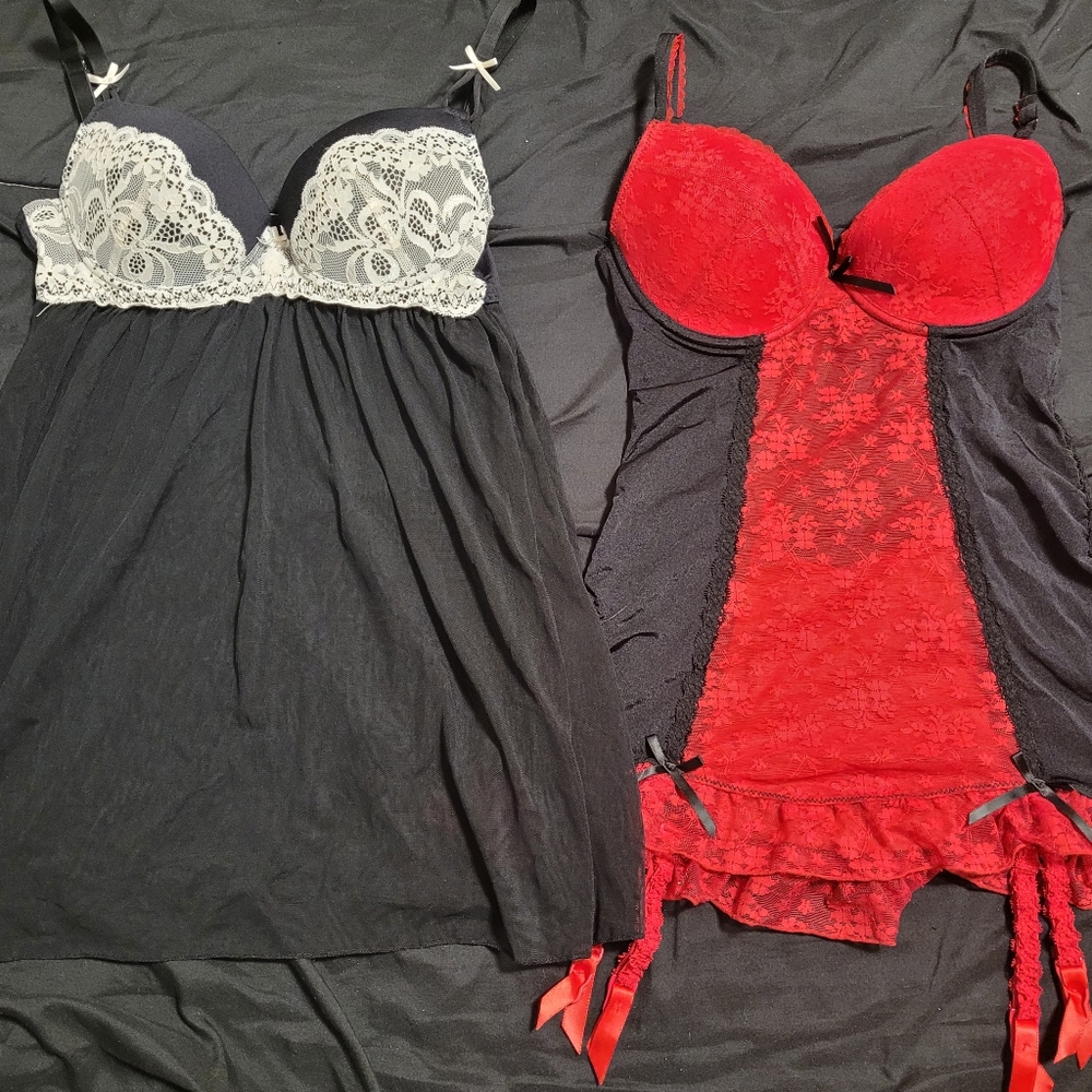 Two bra styles teddys